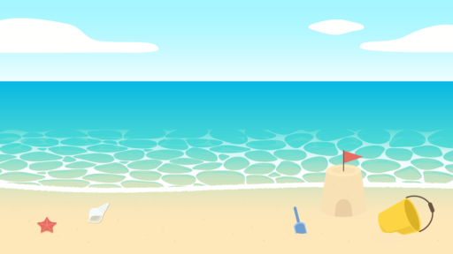 夏のビーチの背景