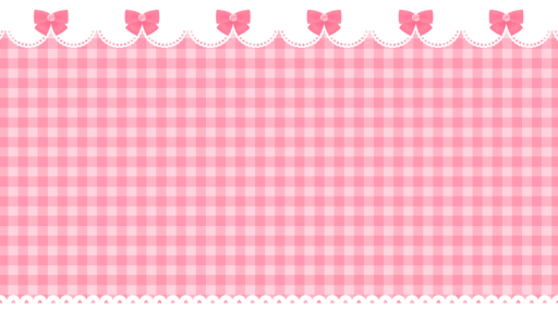 リボンとチェックの背景