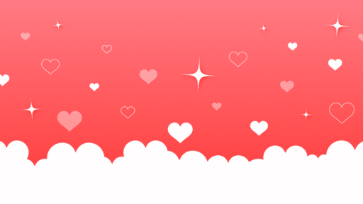 降り積もるハートの背景